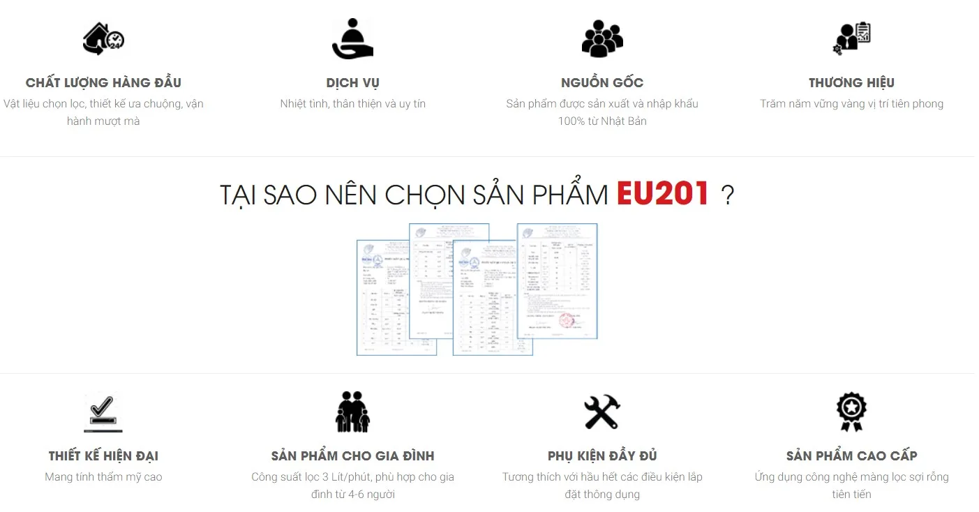 MÁY LỌC NƯỚC CLEASUI EU201