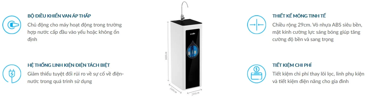 Máy lọc nước tiêu chuẩn Karofi N-e119/A 7