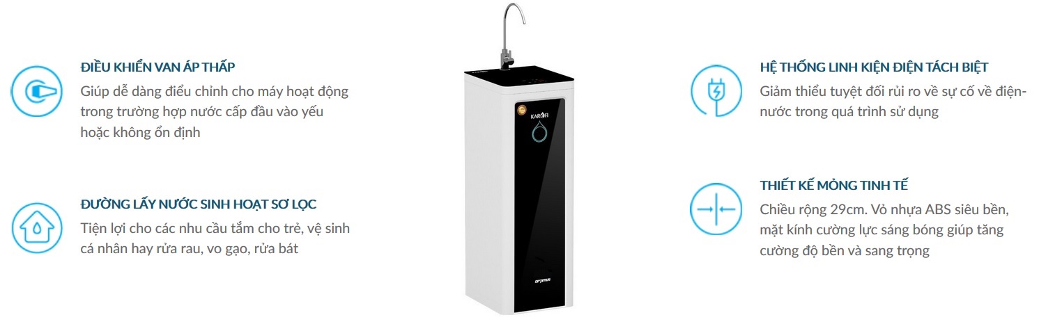 Máy lọc nước Karofi Optimus O-s129/A 3 Máy lọc nước Karofi Optimus O-s129/A 5