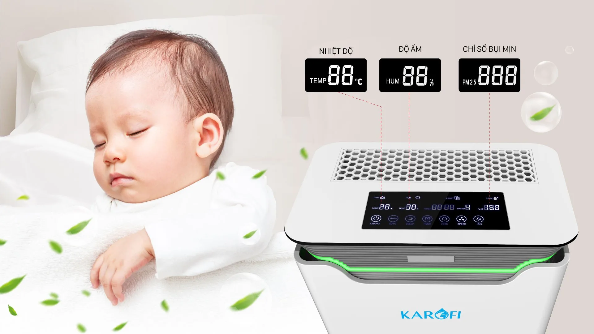 Máy lọc không khí thông minh Karofi KAP-317 11