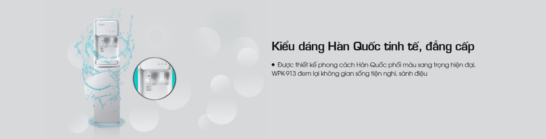 Máy lọc nước tích hợp nóng lạnh Korihome Series 9 [WPK-913] 1