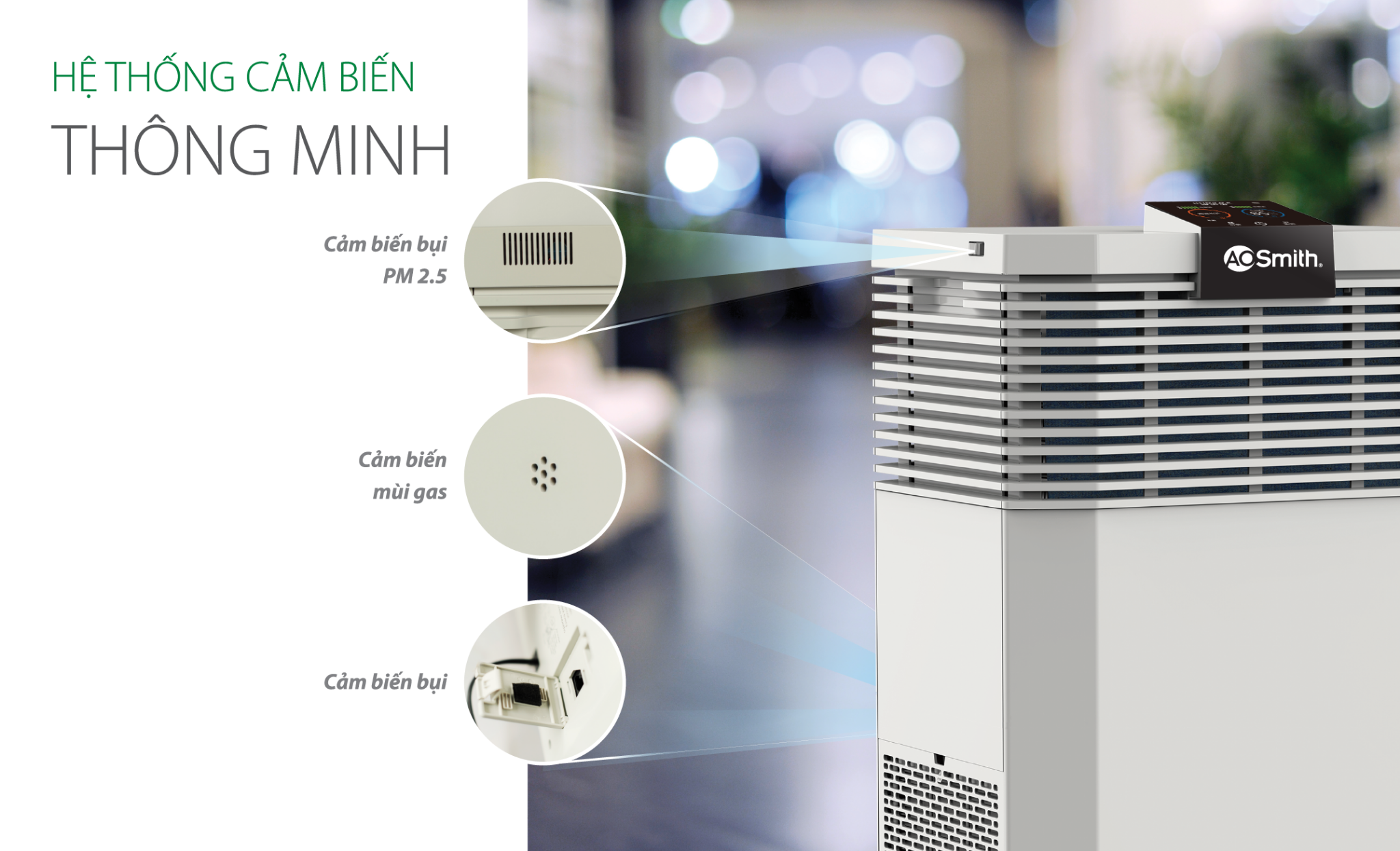 Máy lọc không khí AOSmith KJ420F-B01 10 Máy lọc không khí AOSmith KJ420F-B01 11