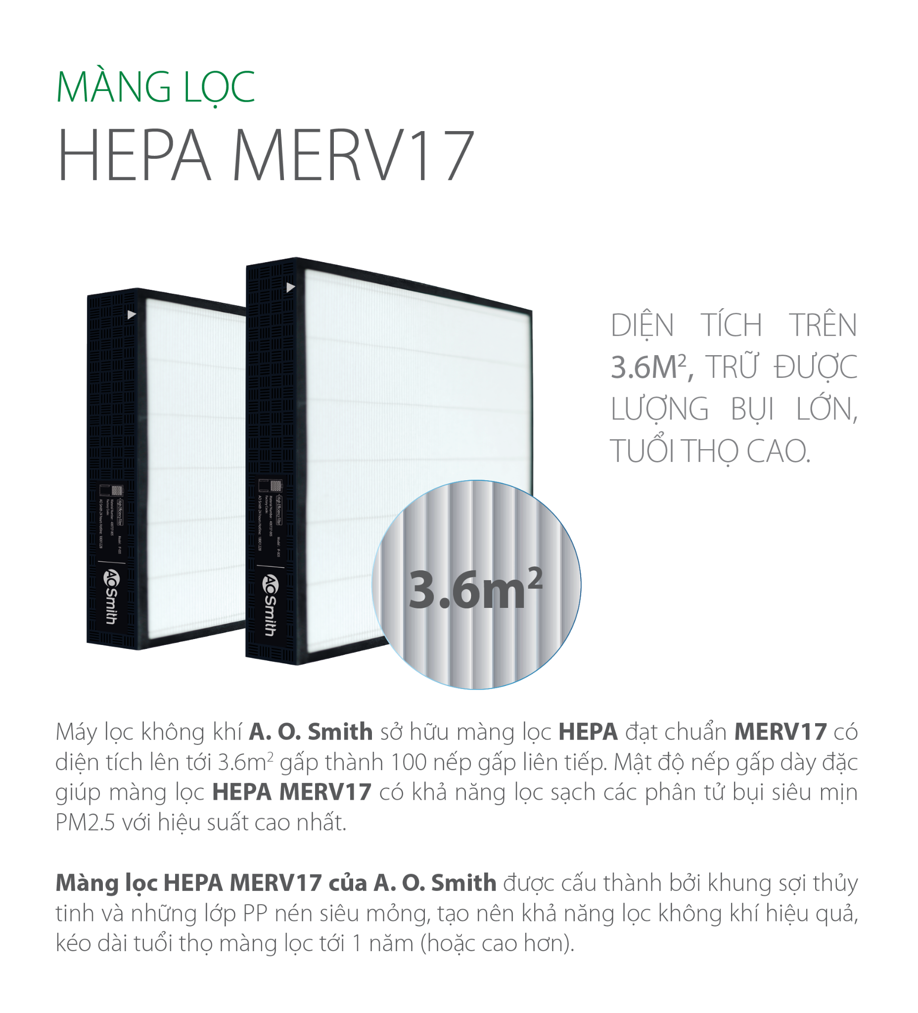 Máy lọc không khí AOSmith KJ420F-B01 4 Máy lọc không khí AOSmith KJ420F-B01 5