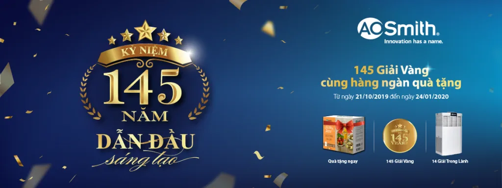 Kỷ niệm 145 năm dẫn đầu sáng tạo, AOSmith tri ân khách hàng 145 chỉ vàng SJC 9999 1