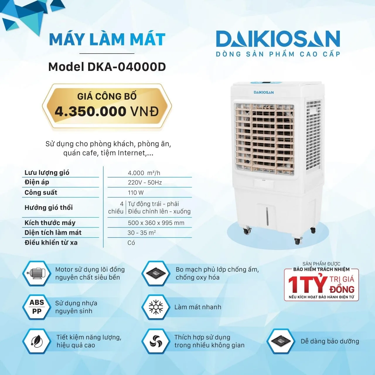 Máy làm mát không khí Daikiosan DKA-04000D 1