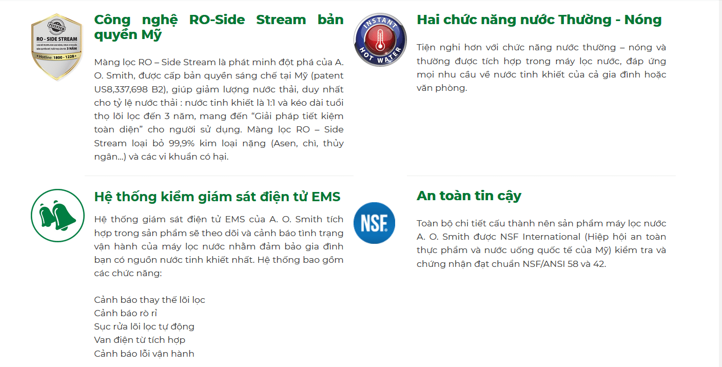Máy lọc nước AOSmith AR75-A-S-H1