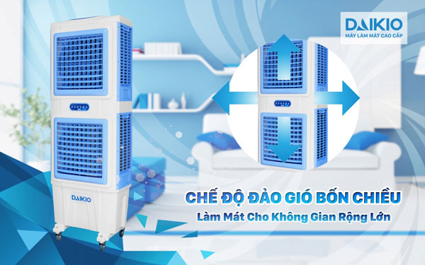 Chế độ đảo gió 4 chiều làm mát không gian rộng lớn