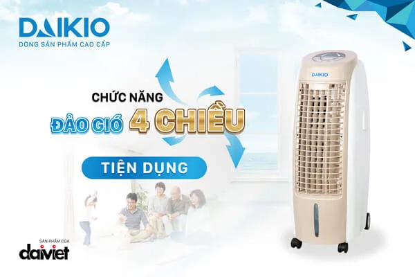 Máy làm mát không khí DAIKIO DKA-03500B 1 daikio dka-03500b có tính năng đảo gió bốn chiều tiện dụng