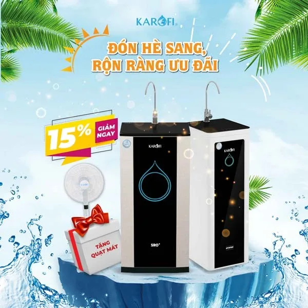 Vui đón hè sang, Rộn ràng ưu đãi khi mua máy lọc nước Karofi 6