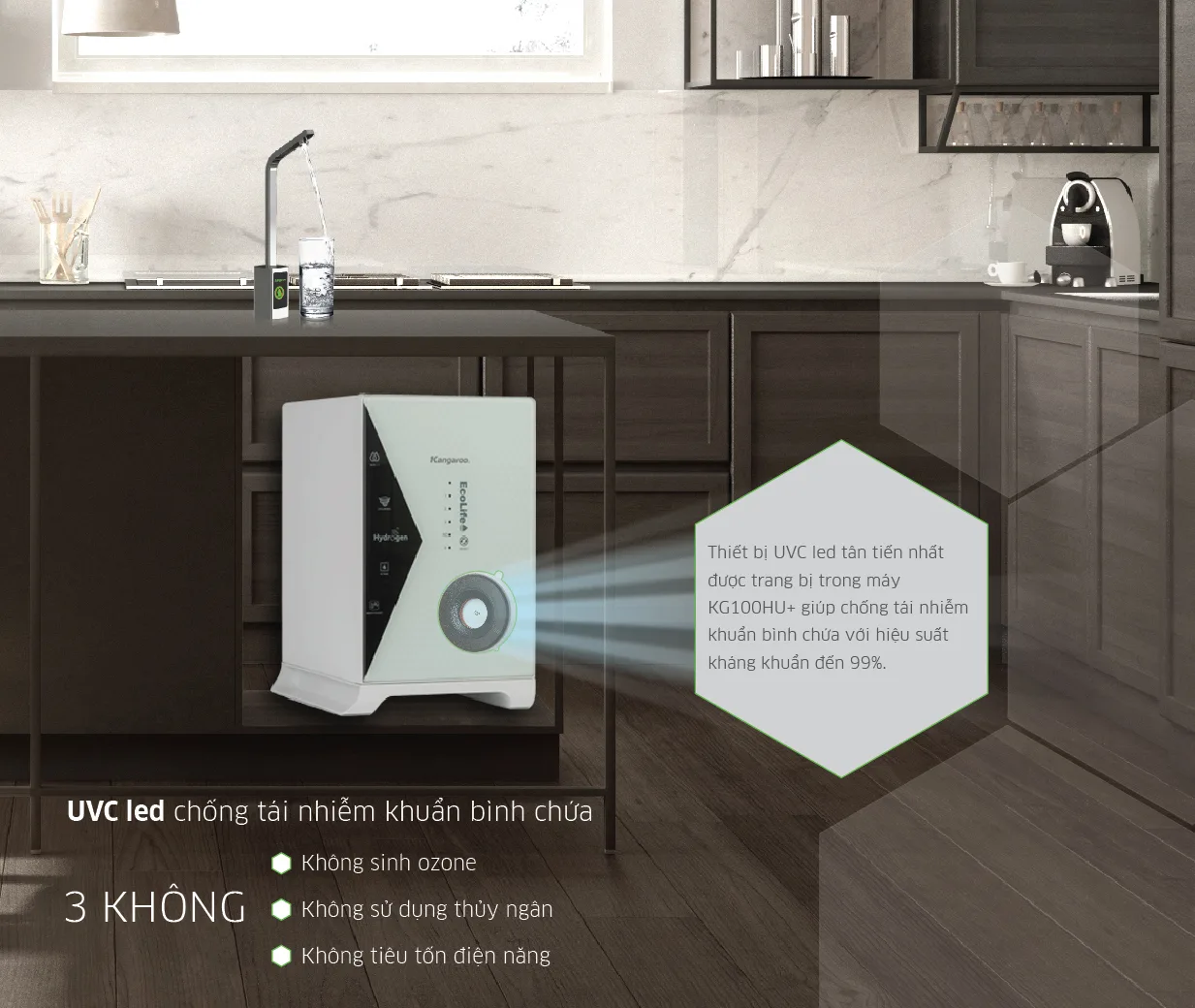 Máy lọc nước Kangaroo Hydrogen KG100HU+ 5 Máy lọc nước Kangaroo Hydrogen KG100HU+ 5